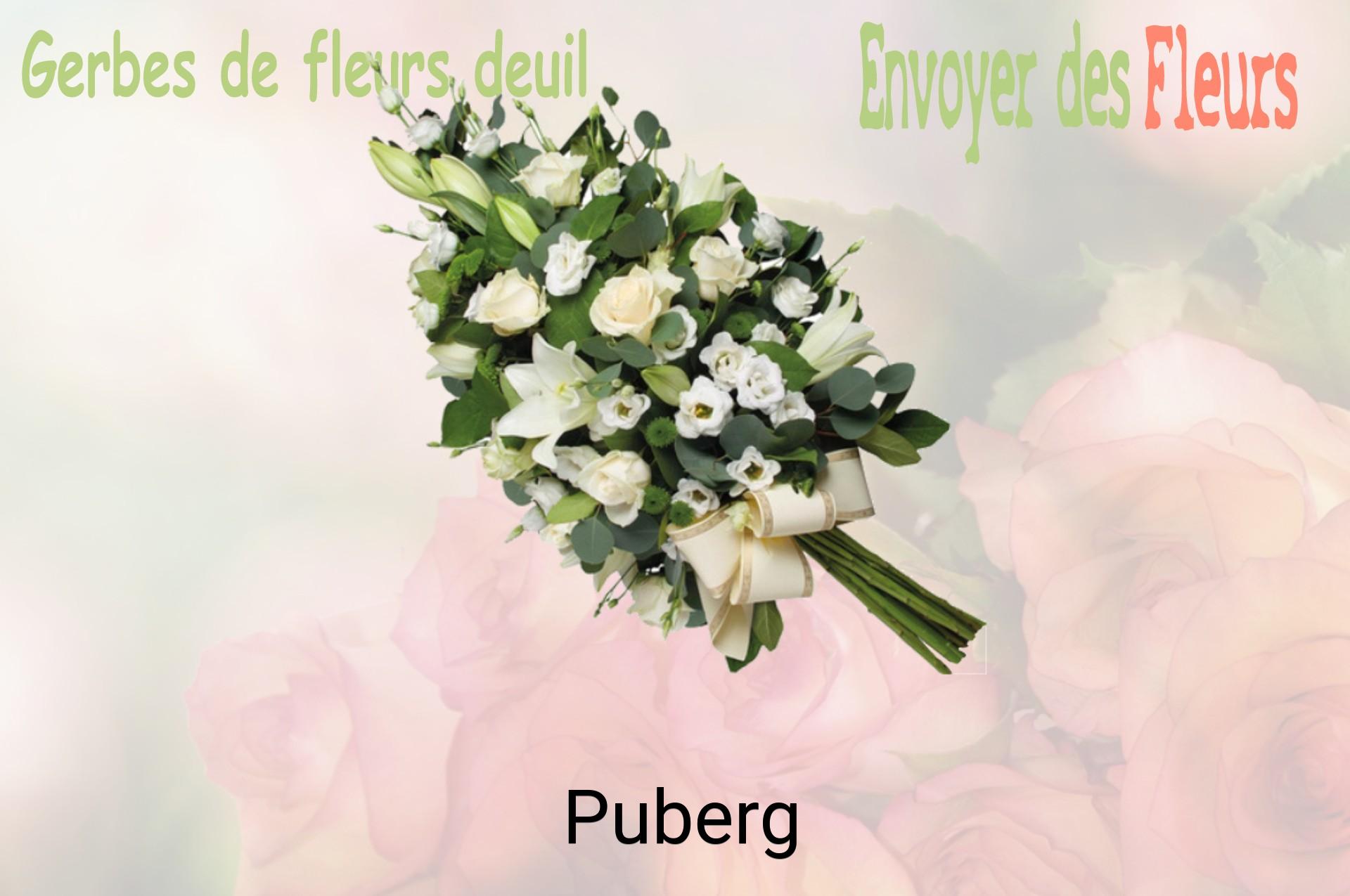 Gerbe de fleurs de deuil livrée à Puberg